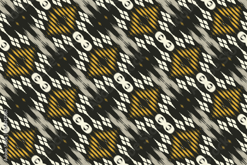 Ikat floral tribal Africa Seamless Pattern. Ethnic Geometric Ikkat Batik Digital vector textile Design for Prints Fabric saree Mughal brush symbol Swaths texture Kurti Kurtis Kurtas