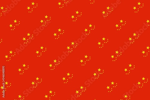 Geometric pattern in the colors of the national flag of People's Republic of China. The colors of People's Republic of China.