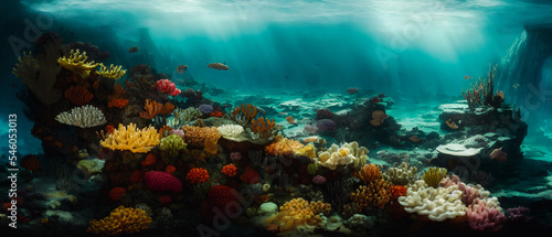 Artistic concept illustration of a underwater landscape © 4K_Heaven