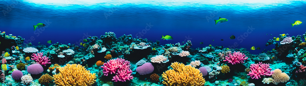 Naklejka premium Artistic concept illustration of a underwater landscape