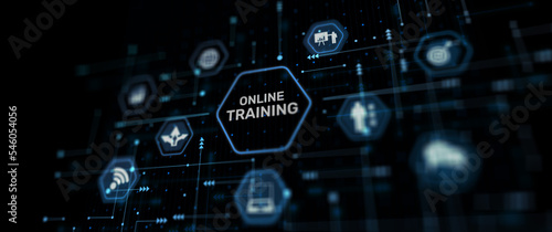Fototapeta Naklejka Na Ścianę i Meble -  Training online Skills Business Technology Concept