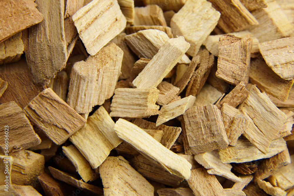 Wood chips for smocking texture background. Natural wood smoking chunks Wood chips for smocking texture background. Natural wood smoking chunks