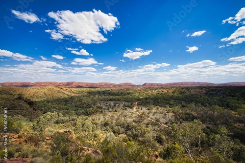 Aerial shot of the West MacDonnell national park in the Northern Territory, Australia photo