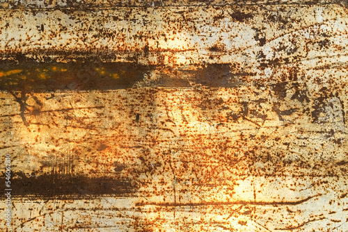 Empty old steel plate that is corroded until rust background, detail and texture photo