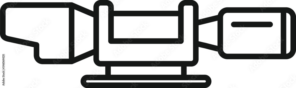 Scope sight icon outline vector. Rifle gun. Cross eye
