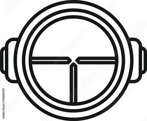 Sniper scope icon outline vector. Rifle sight. Circle shot photo