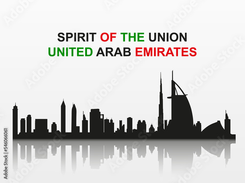 Photography Silhouette of Dubai skyline
