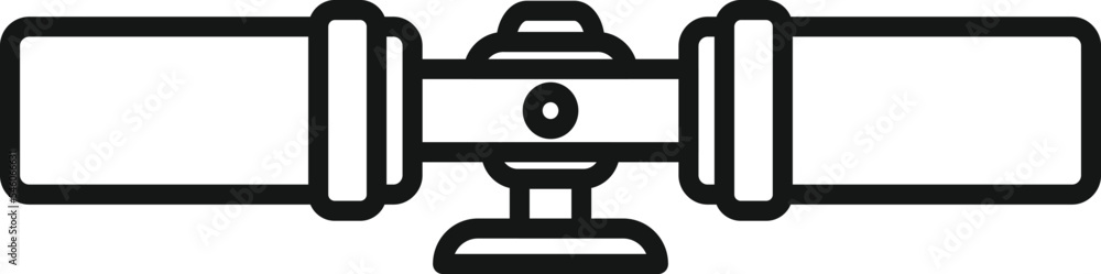 Metal scope icon outline vector. Rifle target. Military weapon Metal scope icon outline vector. Rifle target. Military weapon