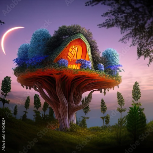 fairy tale mushroom theme treehouse