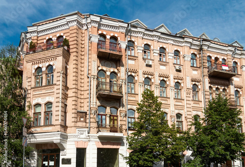 2 Olhynska Street in Kyiv. Old house in the Moorish style