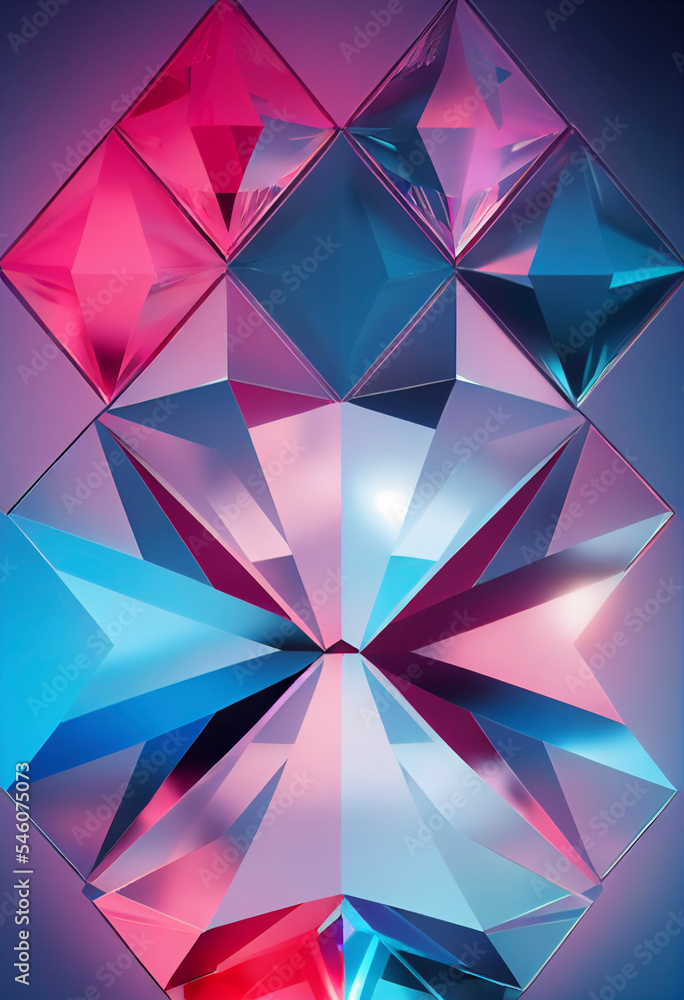 Fototapeta premium Abstract background of crystal refraction, gemstone textures