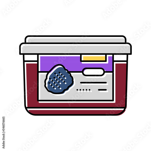 puree blackberry color icon vector illustration
