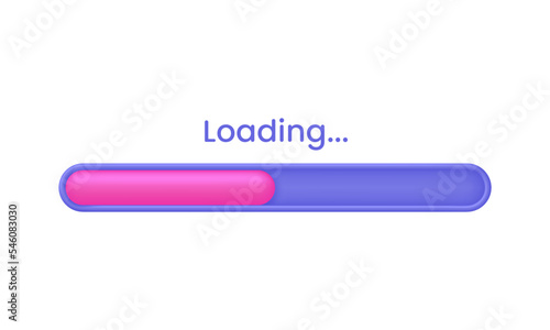 3D Loading illustration. System software update and upgrade concept.