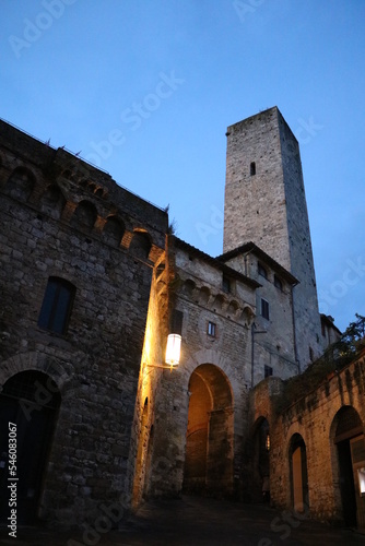 Night in San Gimignano, Tuscany Italy