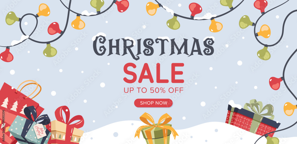 Merry Christmas sale banner template Merry Christmas sale banner template