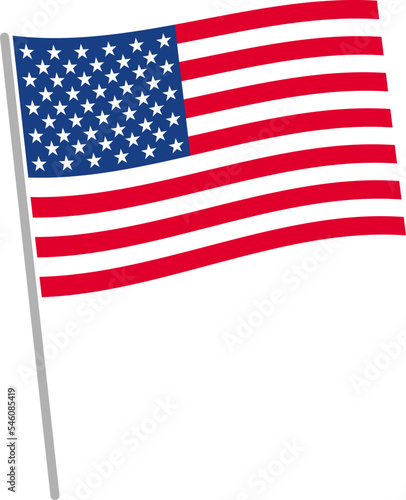 風にはためくアメリカの国旗