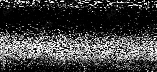 Monochrome texture composed of irregular graphic elements. Distressed uneven grunge background. Abstract vector illustration. Overlay for interesting effect and depth. Isolated on white background.