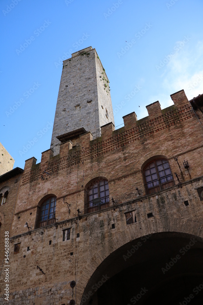 Medieval tower in San Gimignano, Tuscany Italy
