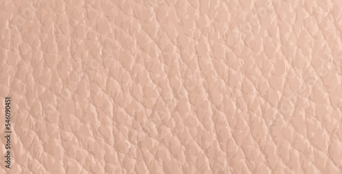 Vector pink leather realistic texture. 3d skin pores background. Human body dermal layer pattern. Beauty fashion luxury animal ornament. Horizontal fabric premium banner. White, beige, rose skin