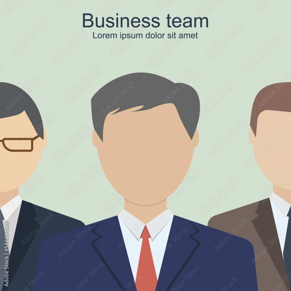 Business team. Group business people. The company staff. Business concept. Vector illustration. Business team. Group business people. The company staff. Business concept. Vector illustration.