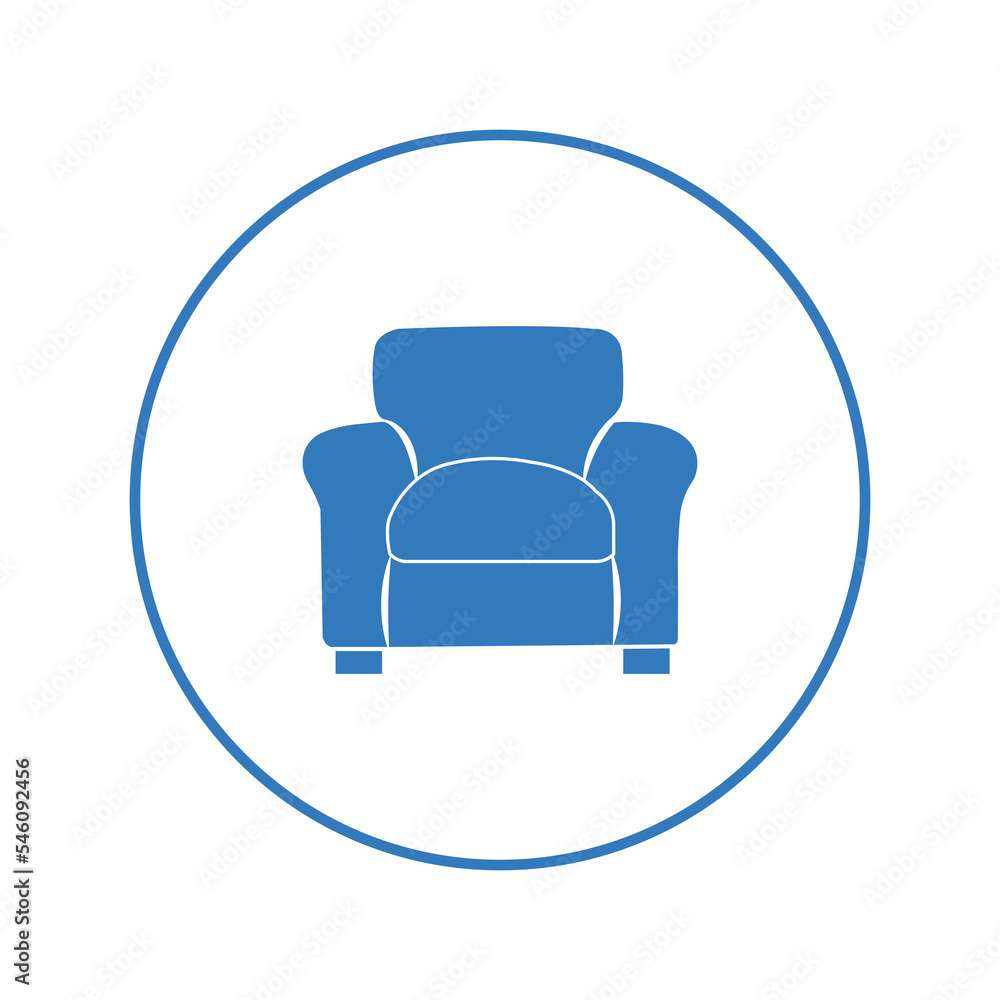 Sofa set armchair furniture icon | Circle version icon | Sofa set armchair furniture icon | Circle version icon |