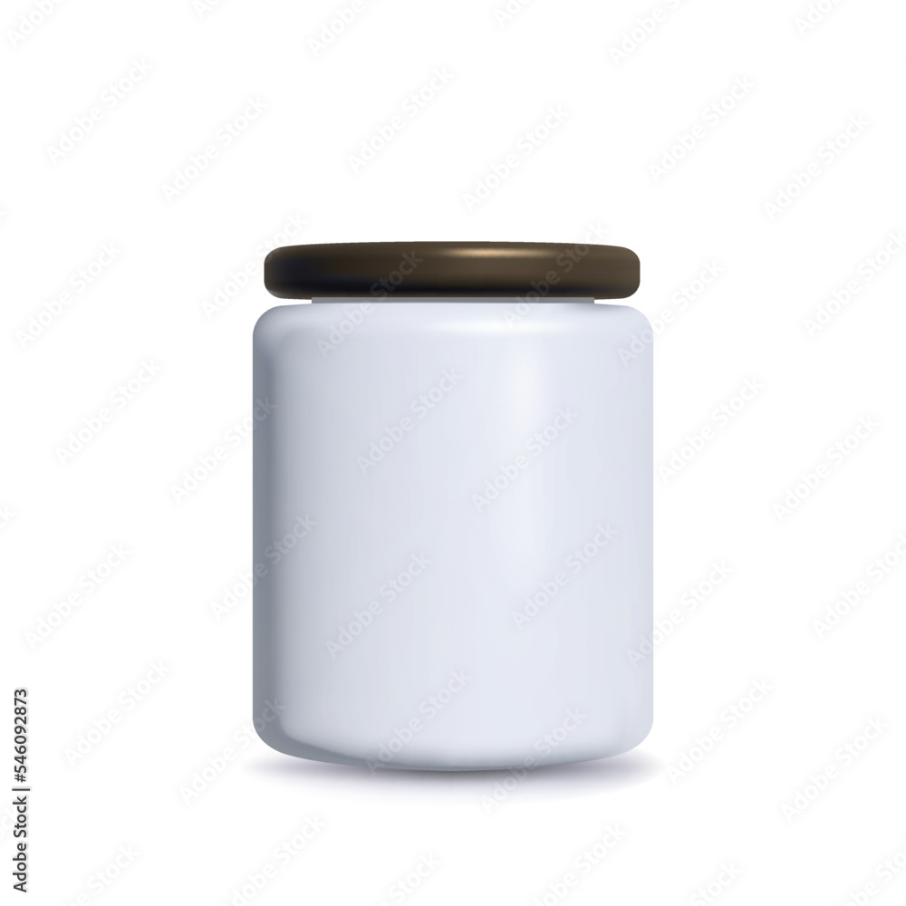ceramic white container. Packaging of cylindrical boxes for dry products with a lid, tea or coffee, sugar or cereals, spices or powder branding package vector template ceramic white container. Packaging of cylindrical boxes for dry products with a lid, tea or coffee, sugar or cereals, spices or powder branding package vector template
