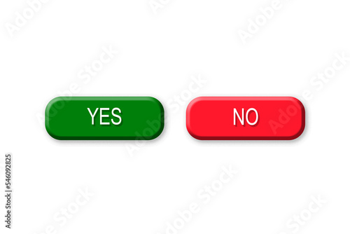 Agree and disagree buttons with transparent background. PNG file.