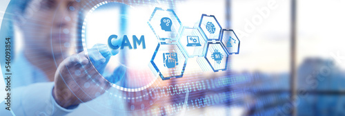 Foto CAM Computer-aided manufacturing industrial technology automation concept