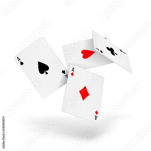 Set of four aces deck of cards
