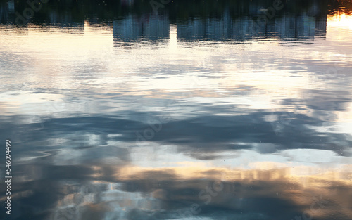 View of beautiful lake at s...