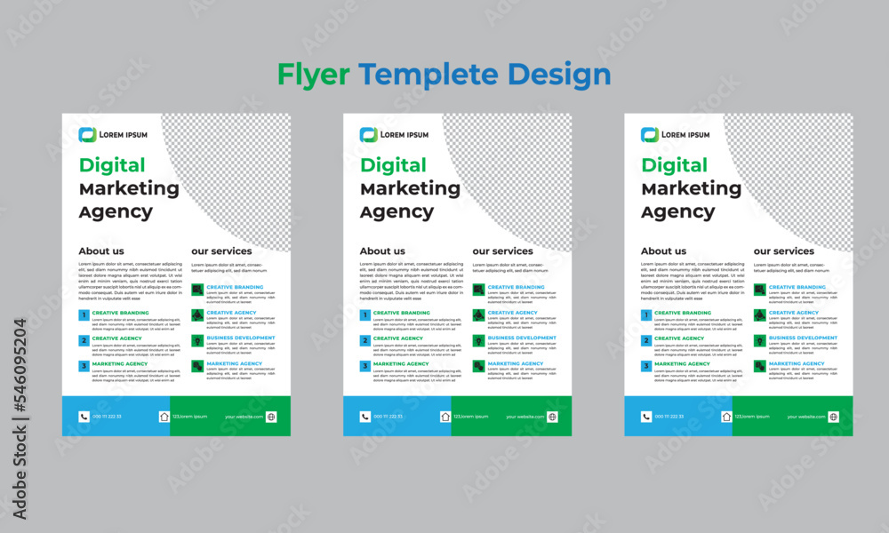 modern design template ,flyer design ,social media design, brochure design
