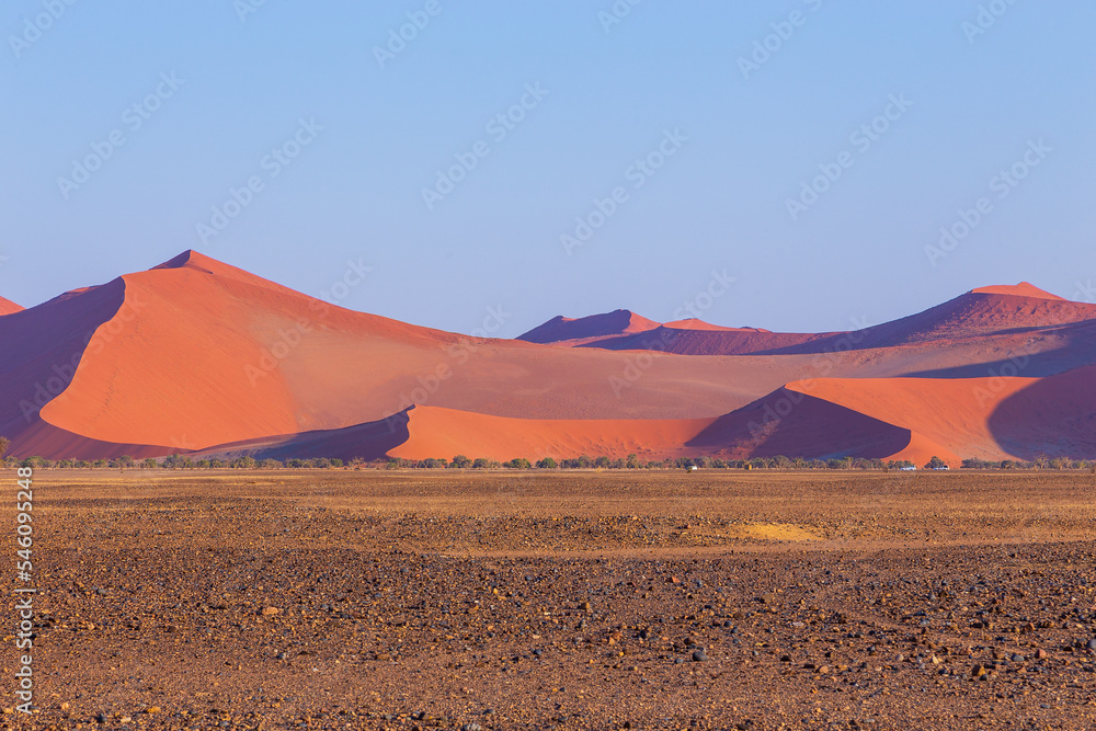 Dunes in the Namib-Naukluft National Park of Namibia. Dunes in the Namib-Naukluft National Park of Namibia.