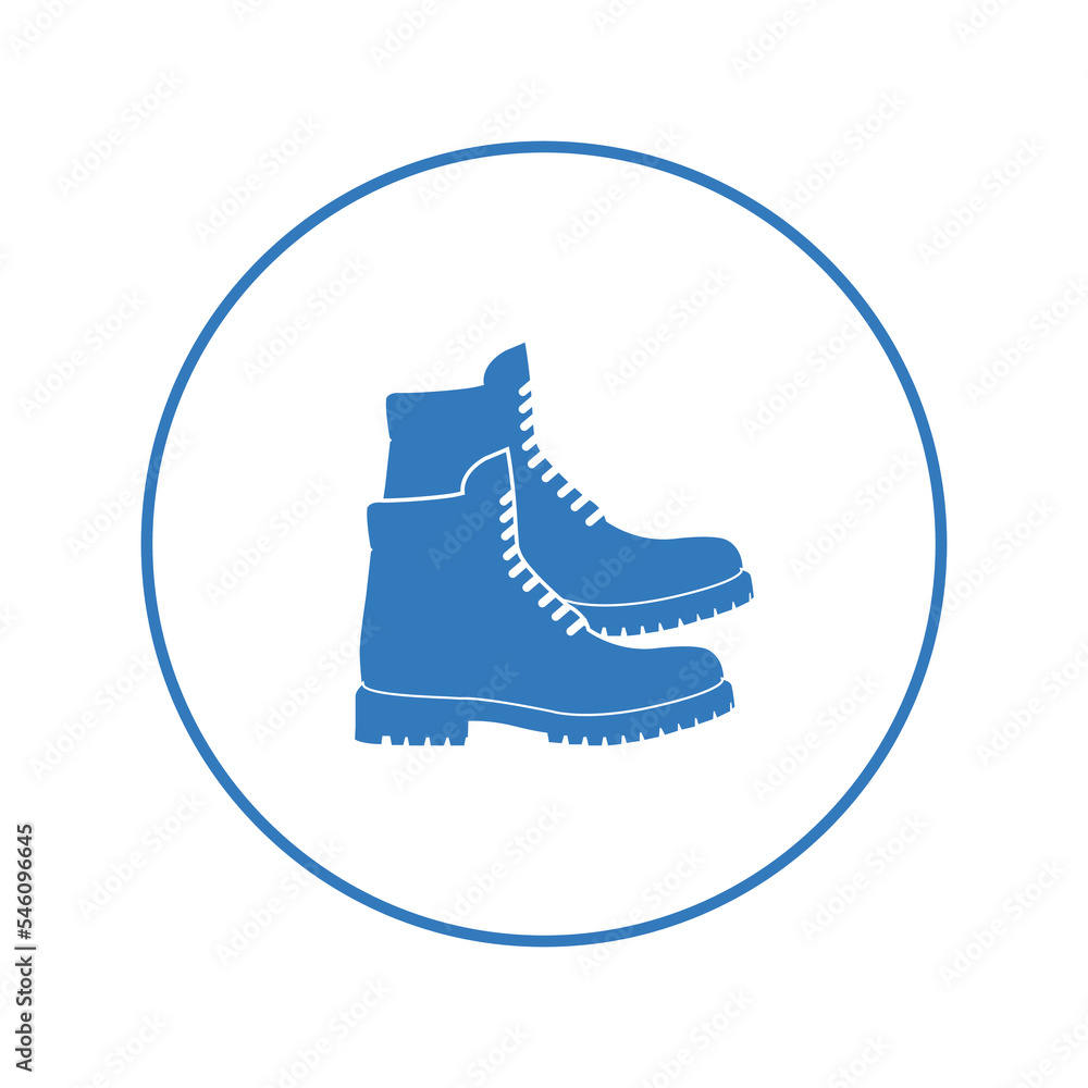 Hiking shoe walking boot icon | Circle version icon | Hiking shoe walking boot icon | Circle version icon |