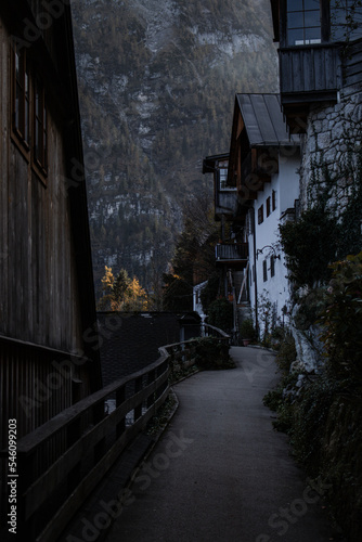 Hasllstatt houses in the evening