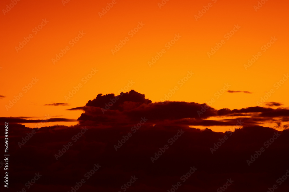 Sunrise view with dramatic clouds and colorful sky