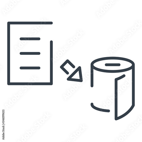 The concept of toilet paper recycling, ecology conservation and reasonable consumption.