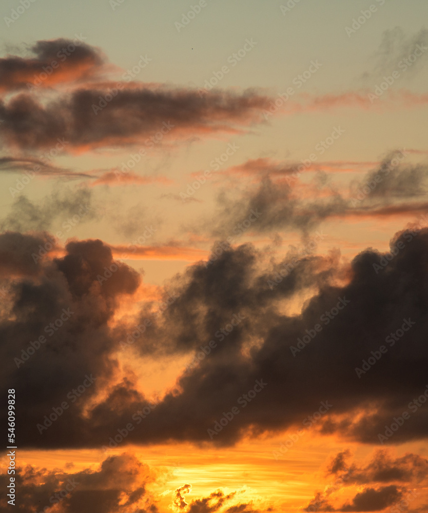 Sunrise view with dramatic clouds and colorful sky Sunrise view with dramatic clouds and colorful sky