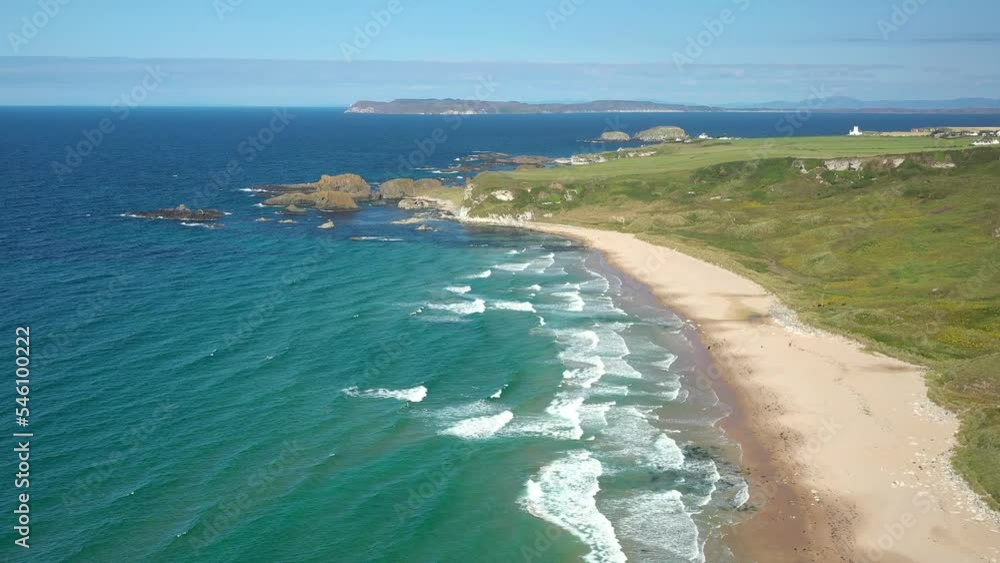 Flight over Whitepark Bay, Antrim, Northern Ireland Flight over Whitepark Bay, Antrim, Northern Ireland