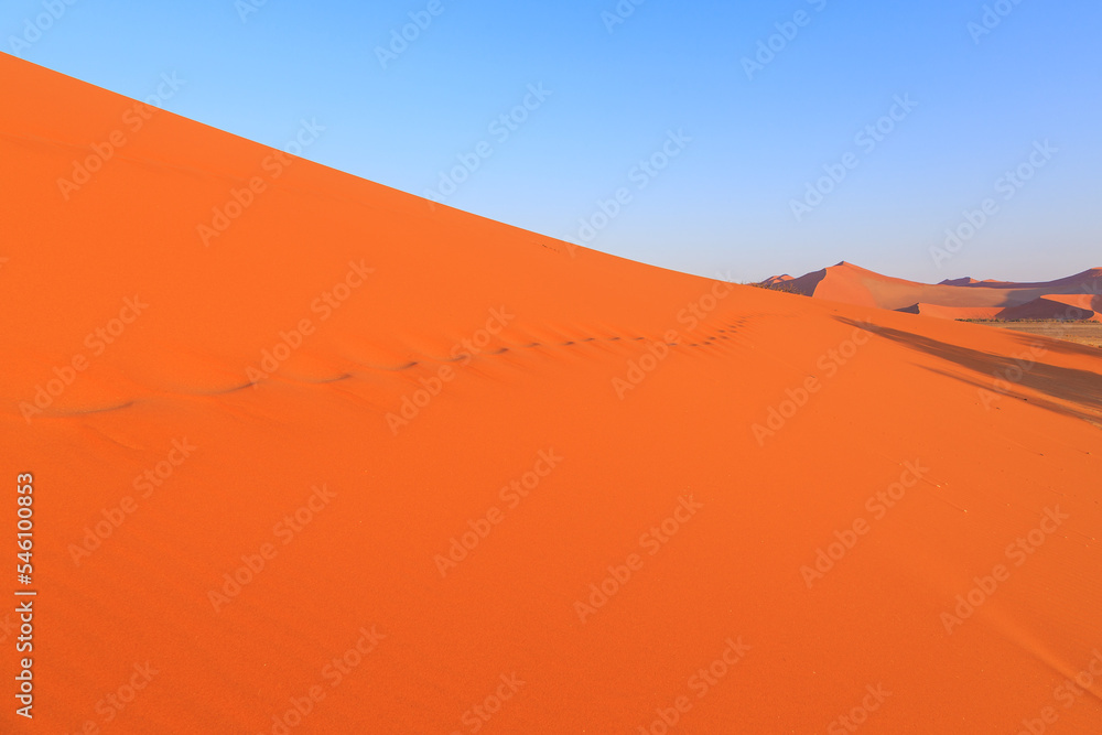 Dunes in the Namib-Naukluft National Park of Namibia. Dunes in the Namib-Naukluft National Park of Namibia.