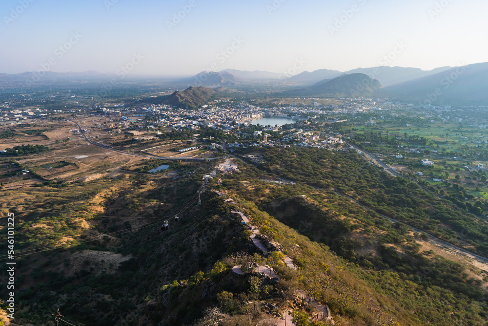 panoramic view of the holy city of Pushkar