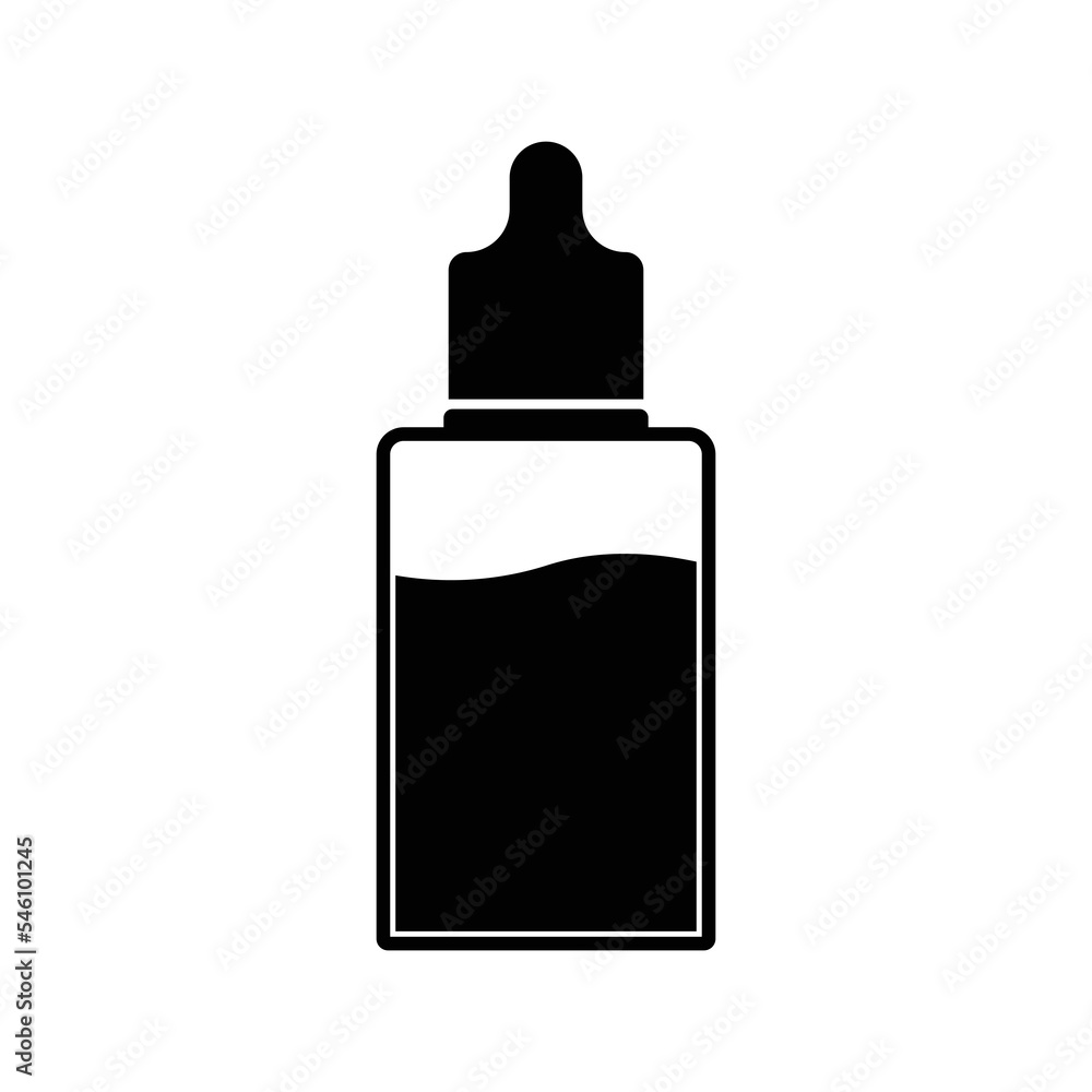 Eye dropper plastic bottle icon | Black Vector illustration | Eye dropper plastic bottle icon | Black Vector illustration |
