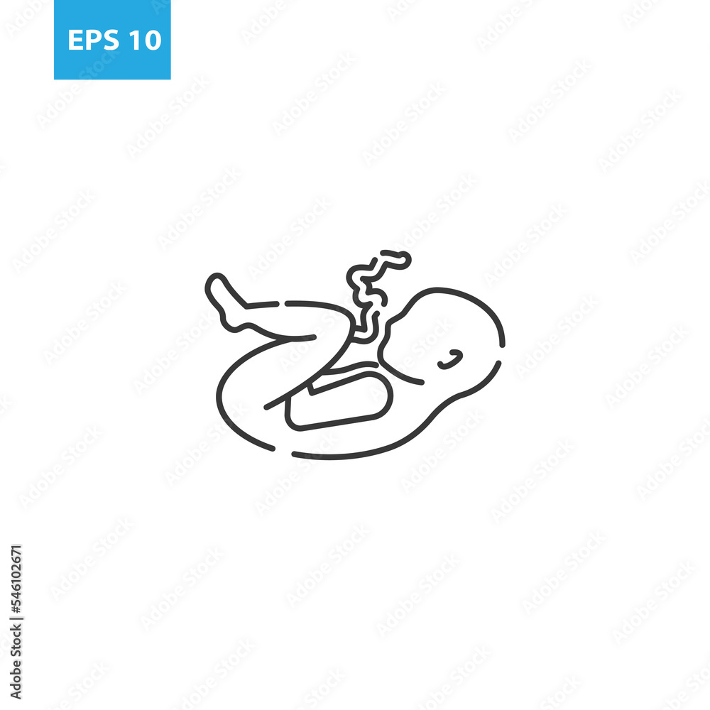 Newborn baby outline icon.Vector illustration Newborn baby outline icon.Vector illustration
