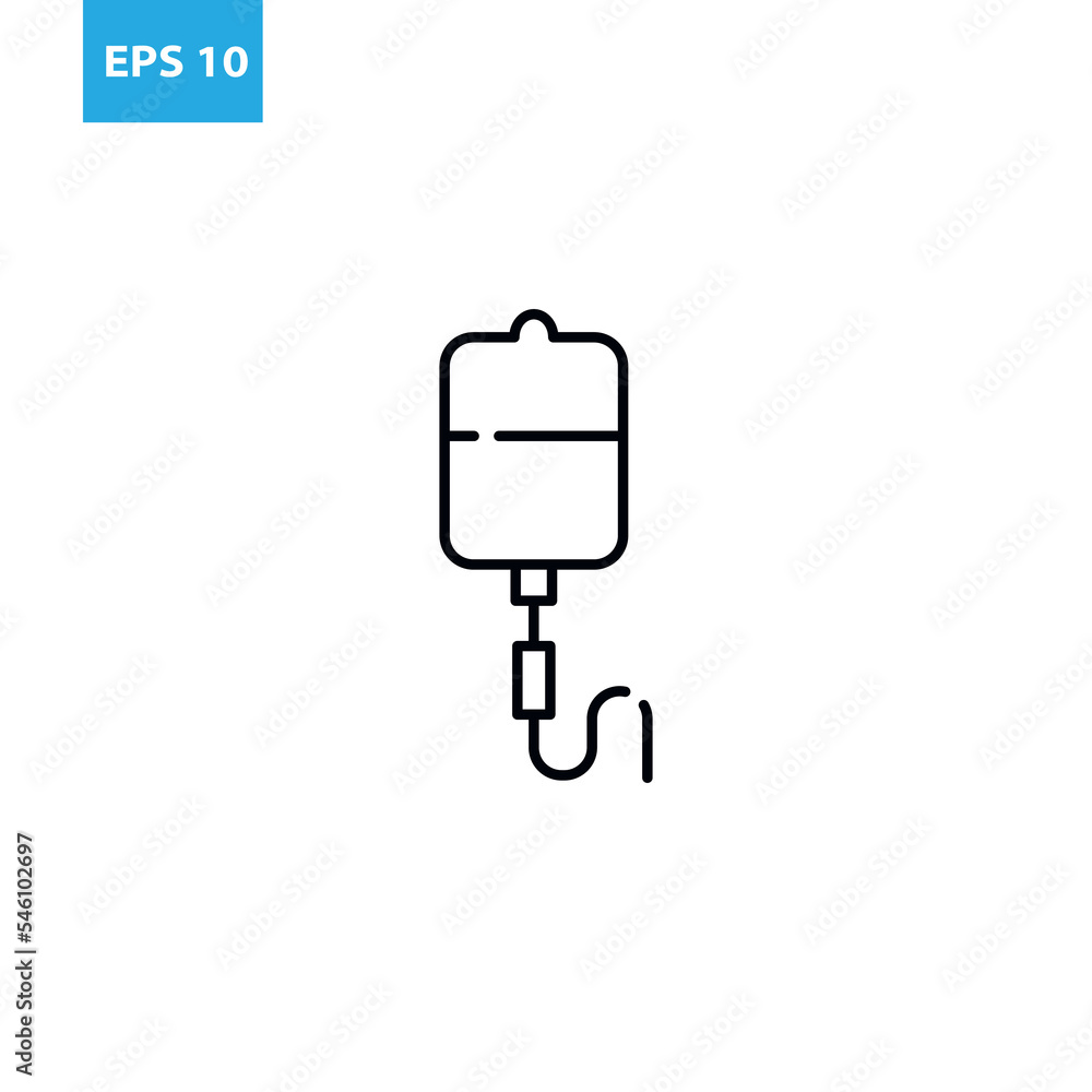 IV bag outline icon Vector illustration IV bag outline icon Vector illustration