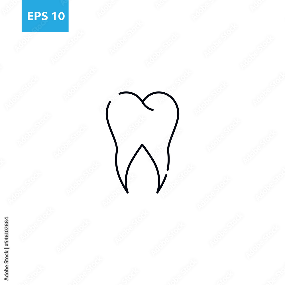 Tooth line icon Vector illustration Tooth line icon Vector illustration