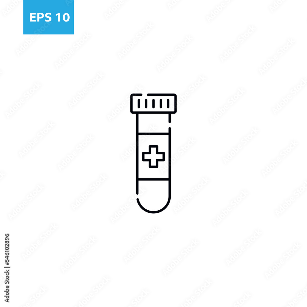 Test tube outline icon Vector illustration Test tube outline icon Vector illustration