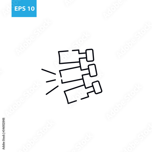 Spine injury outline icon Vector illustration