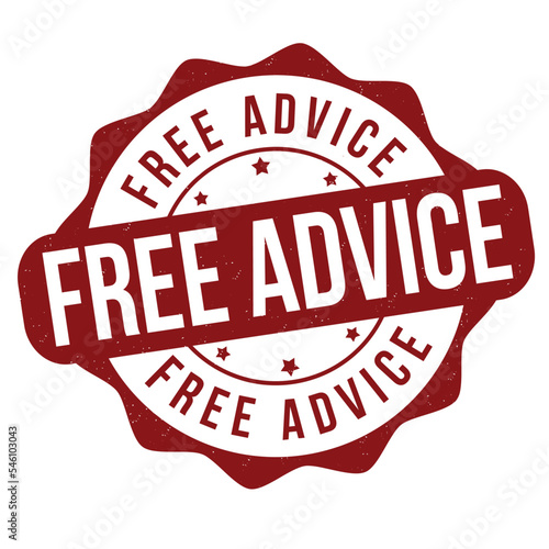 Free advice grunge rubber stamp