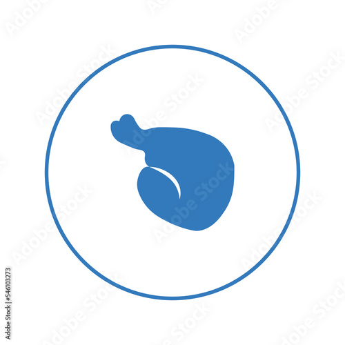 Chicken fresh meat bone icon | Circle version icon |