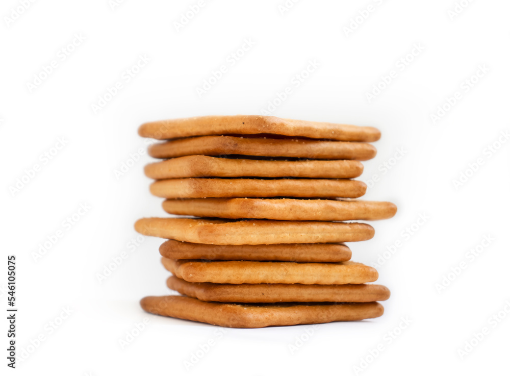 Salty cookies isolated on white background Salty cookies isolated on white background