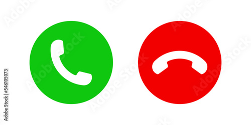 Phone call icon accept and decline photo